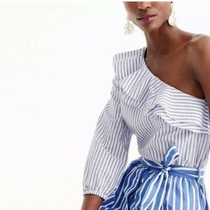 J.Crew One Shoulder Ruffle Top NWT SZ 6